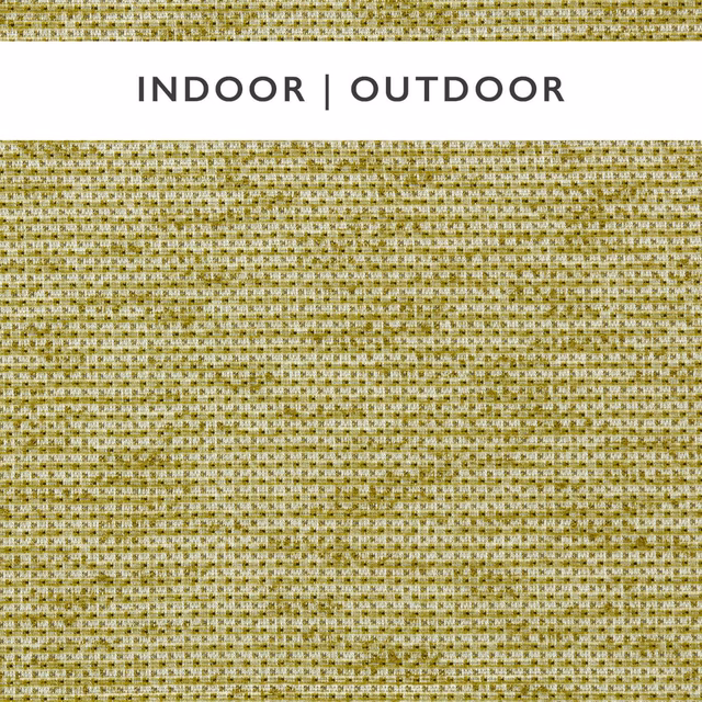 Close-up of muted grass-green and ivory small-check textured outdoor weave