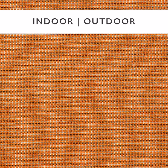Clementine orange and ivory outdoor weave with a fine, regular checked texture