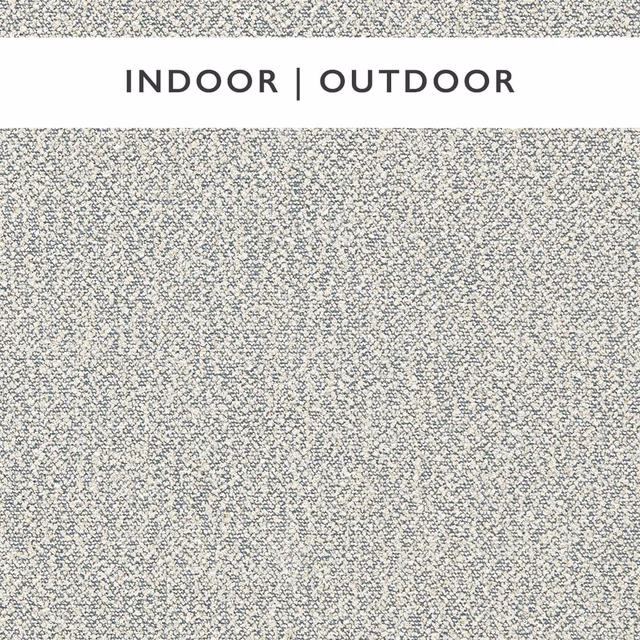 Ivory outdoor weave with fine celestial blue-grey flecks and tactile mottled texture
