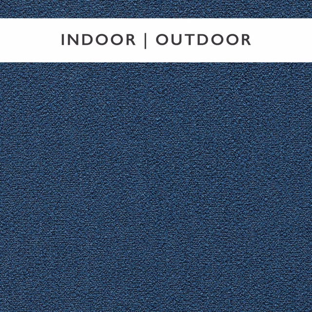 Deep indigo blue outdoor weave with dense pebbled texture and subtle lighter flecks
