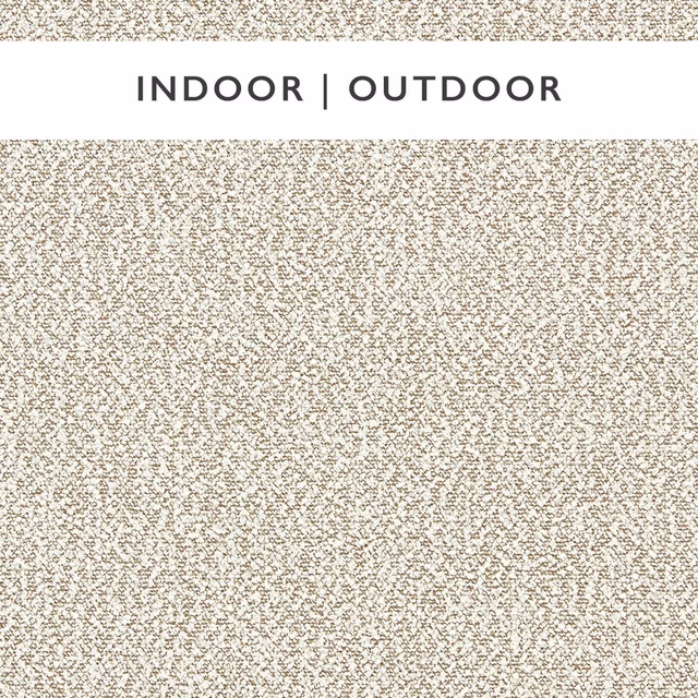 Warm ivory outdoor weave with fine taupe-grey flecking and textured surface