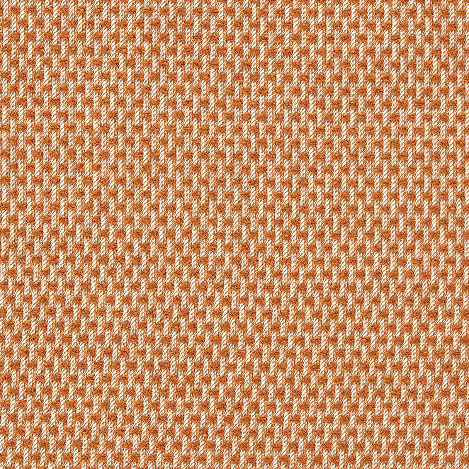 Clementine orange and chalk outdoor weave with tiny herringbone flecks