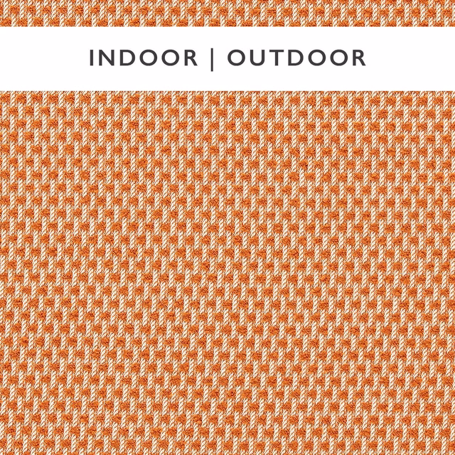 Clementine orange and chalk outdoor weave with tiny herringbone flecks