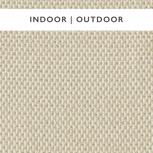 Close view of taupe and chalk micro-herringbone weave with a softly flecked surface