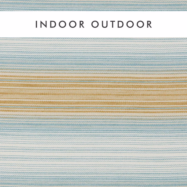 Pale aqua and nectar-gold horizontal woven bands with fine ivory texture