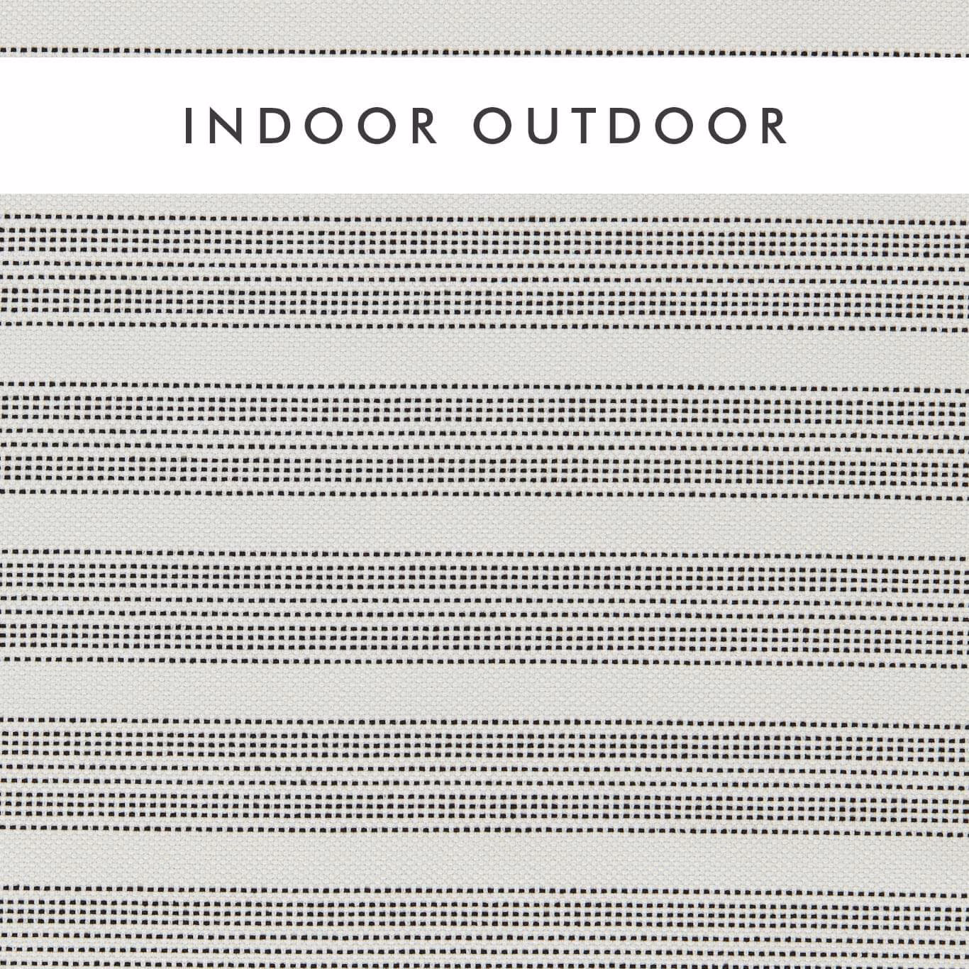 Chalk woven fabric with fine black dotted horizontal bands and staggered stripe groupings