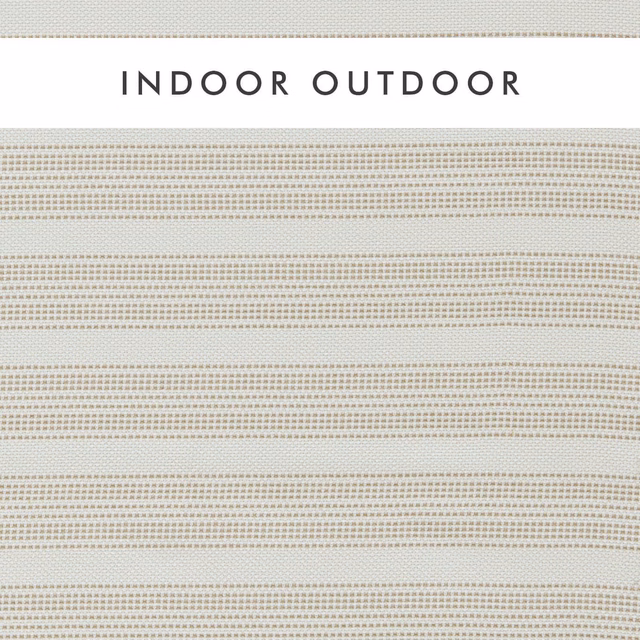 Chalk outdoor weave with fine taupe geometric rows and subtle horizontal banding