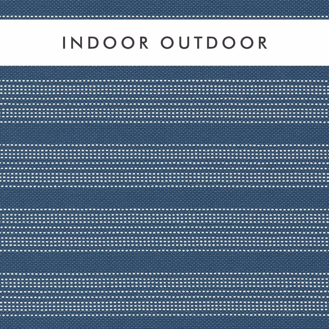 Deep indigo woven swatch with repeated chalk dotted horizontal lines