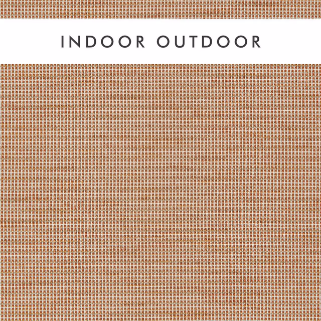 Close view of warm rust and cream miniature grid weave with tactile outdoor texture