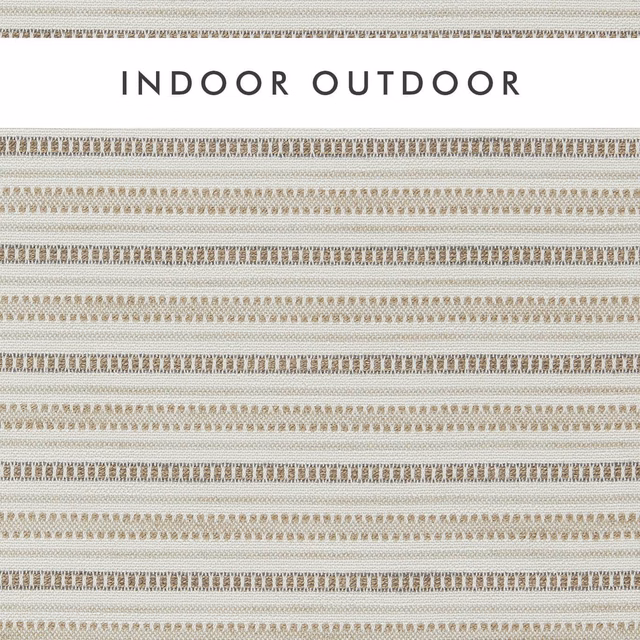 Chalk and taupe horizontal woven stripes with fine textured bands