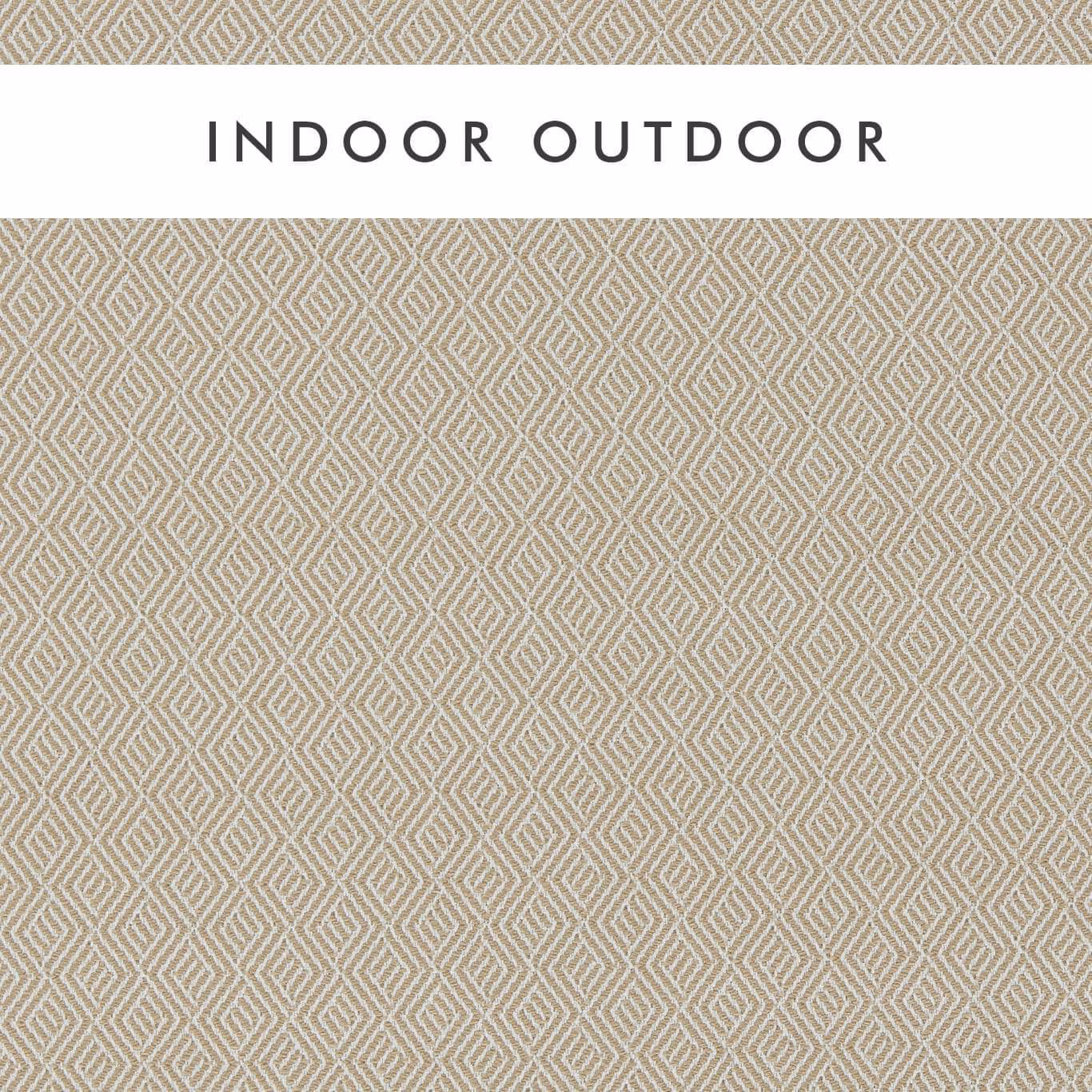 Warm taupe outdoor weave with small chalk interlocking diamond geometry