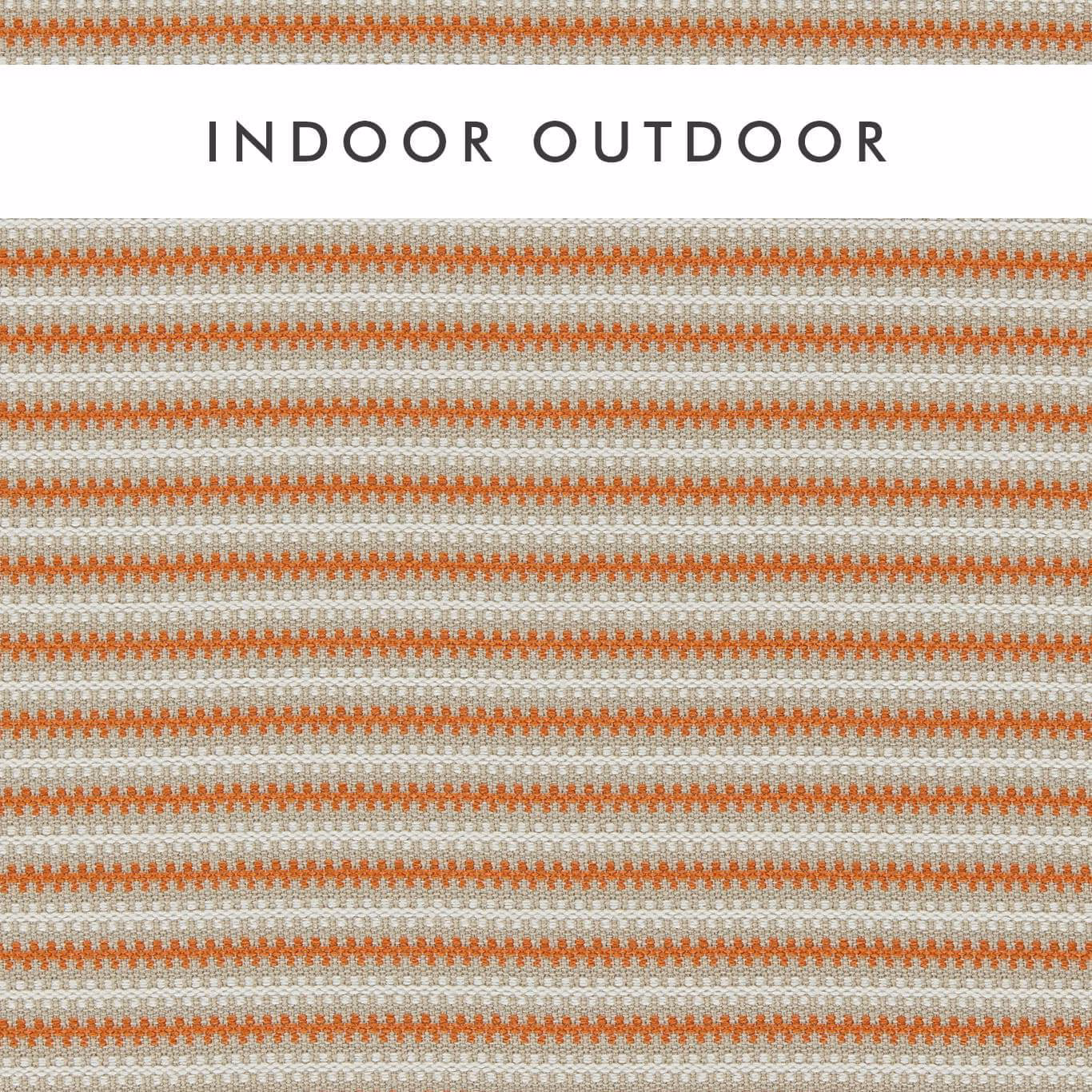 Clementine orange and mineral-grey woven stripes on a chalk ground