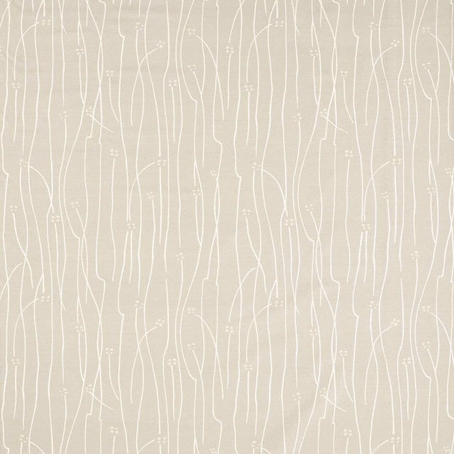 Pale taupe-camel textile with frost-white wandering lines and tiny dotted accents
