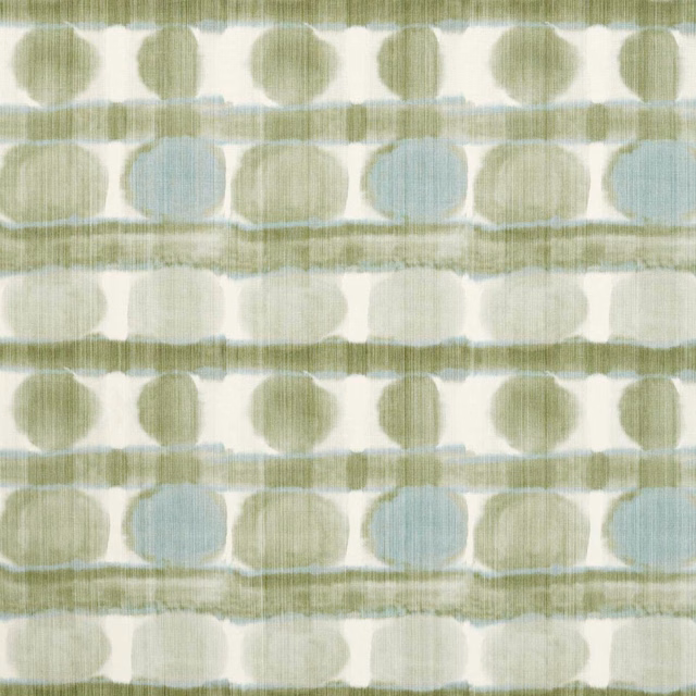 Muted artichoke and seaglass oval grid with softly striated ivory texture