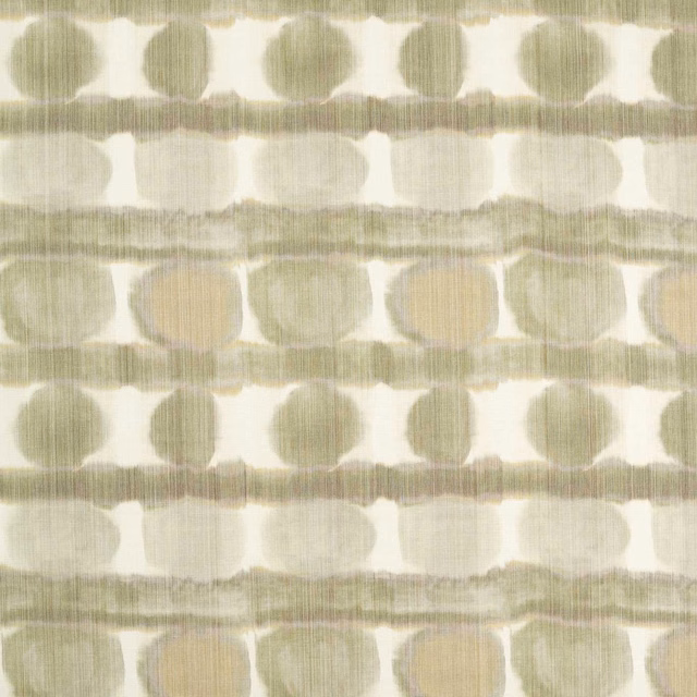 Fawn and muted mauve woven fabric with rounded geometric rows and fine vertical striations