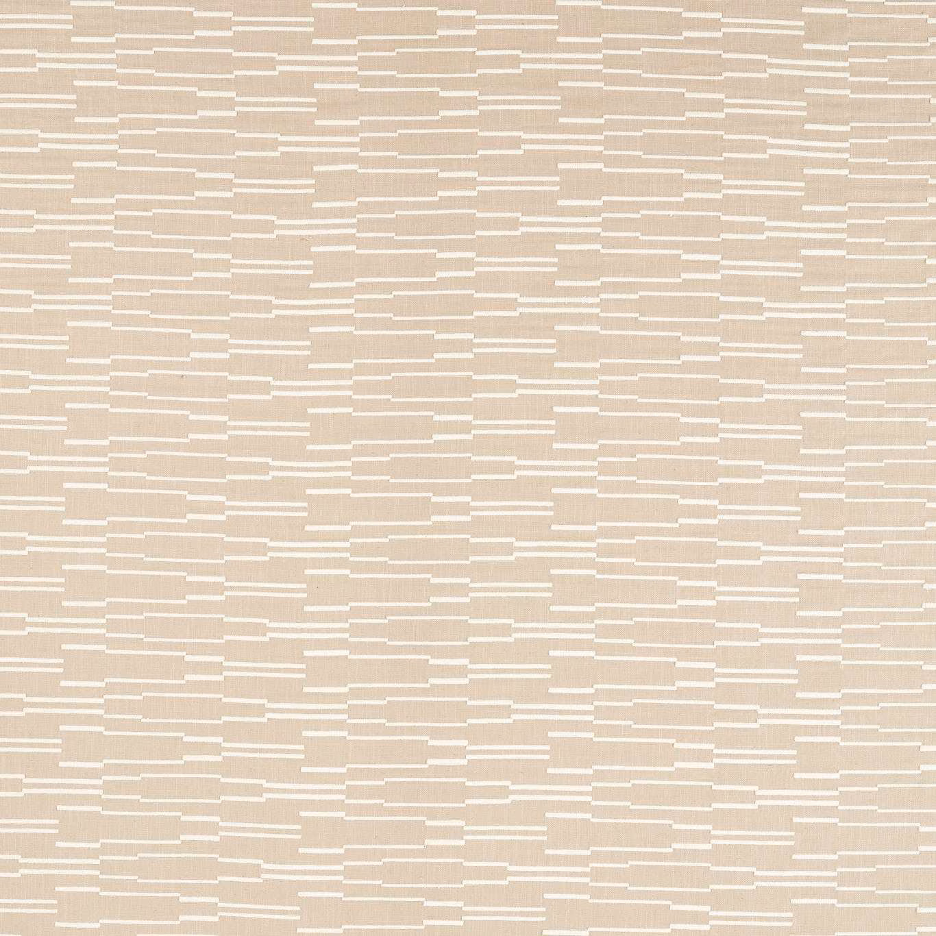 Pumice beige woven textile with fine frost-white broken horizontal lines