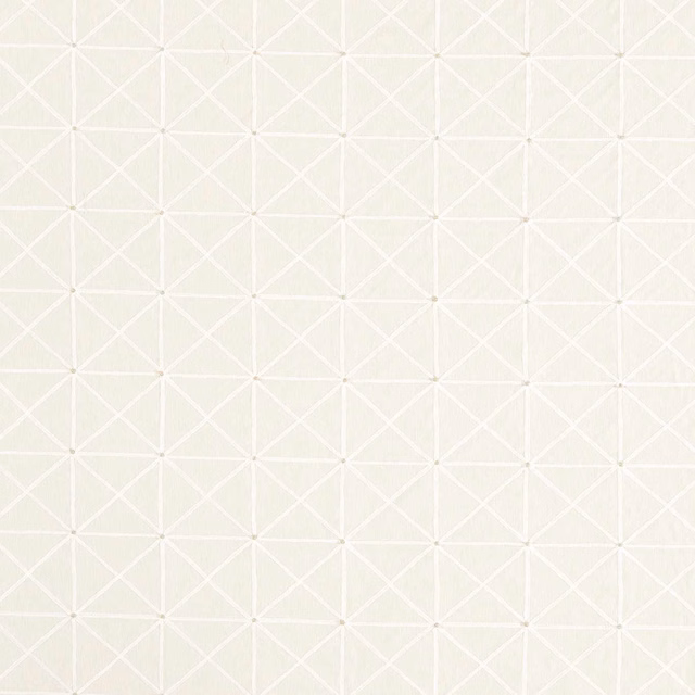 Pale pumice fabric with fine stone lines forming a delicate geometric diamond grid