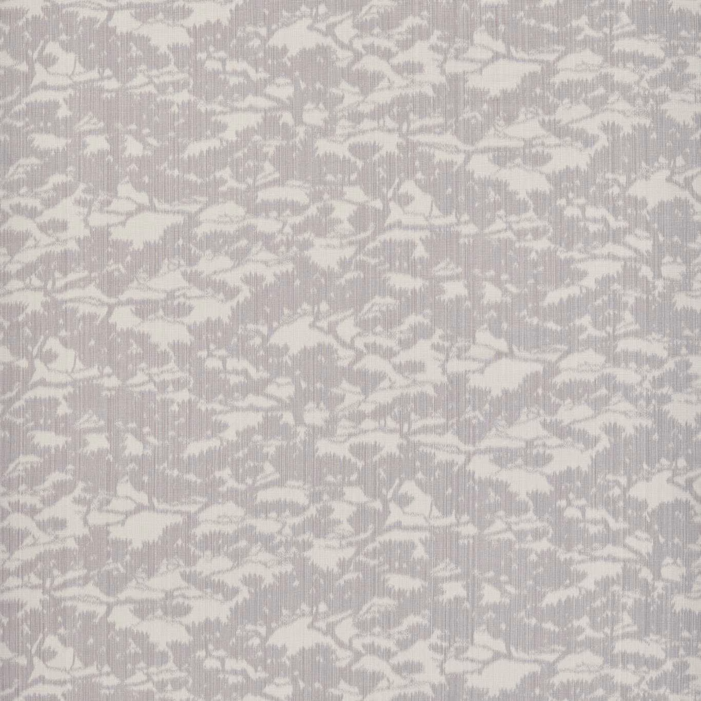 Muted mauve woven fabric with pale botanical silhouettes and fine vertical ribbed texture