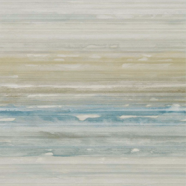 Layered stone-grey wallpaper with a muted teal horizontal wash and cloudy texture