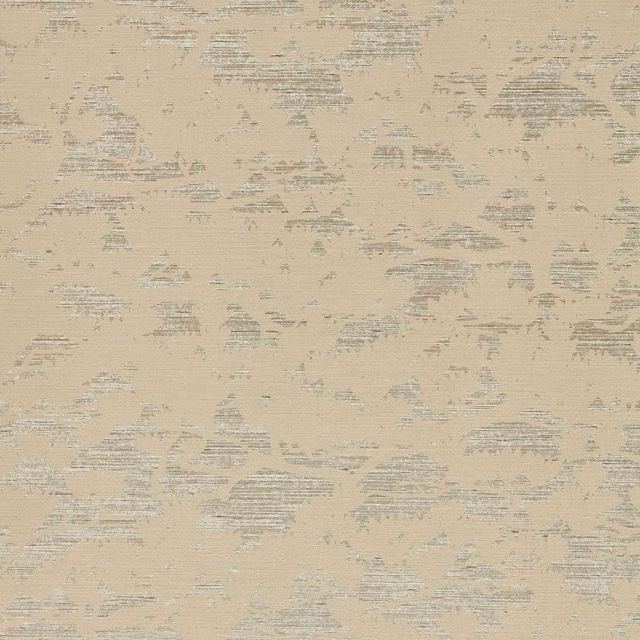 Warm taupe wallpaper with broken blue-grey striations and pale sage flecks