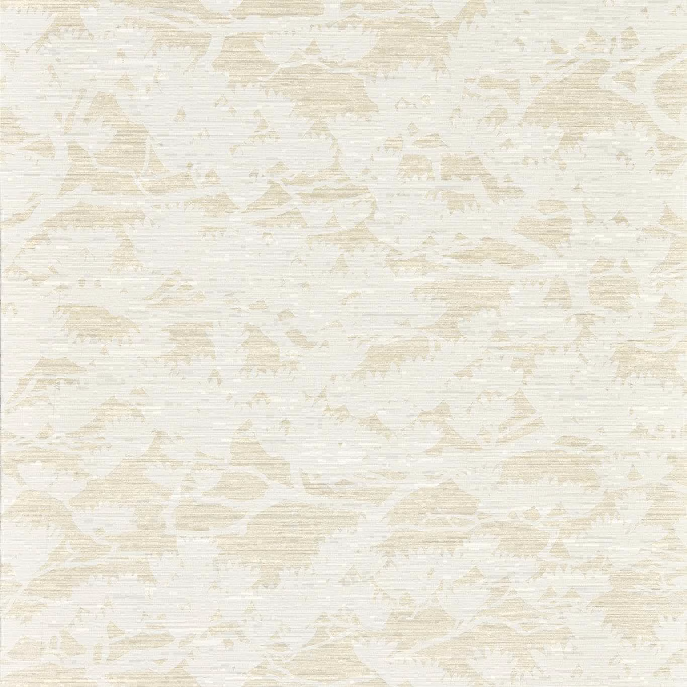 Pearl cream wallpaper with parchment abstract fragments and fine horizontal texture