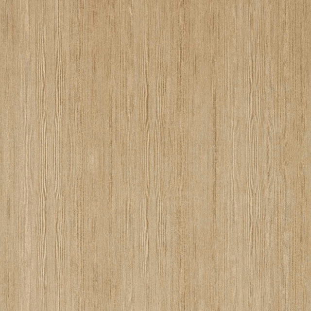 Warm beige wallpaper with fine vertical pine-like woodgrain lines and subtle tonal variation