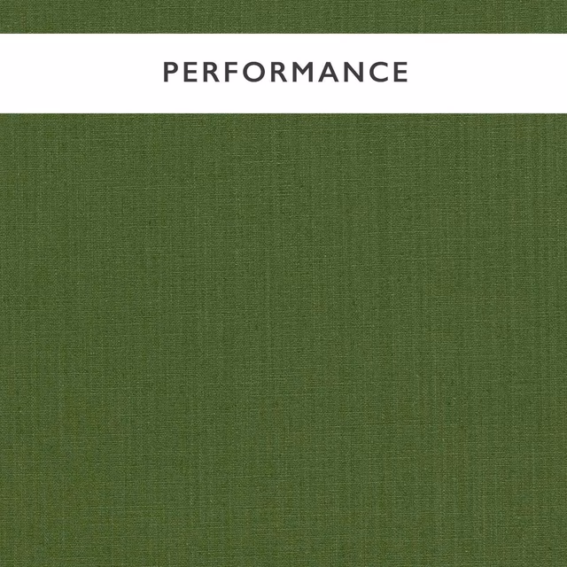 Muted evergreen green fabric with a fine, softly striated woven texture