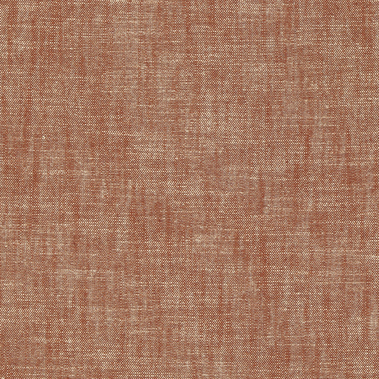 Warm terracotta upholstery weave with pale flecks and irregular crosshatch texture