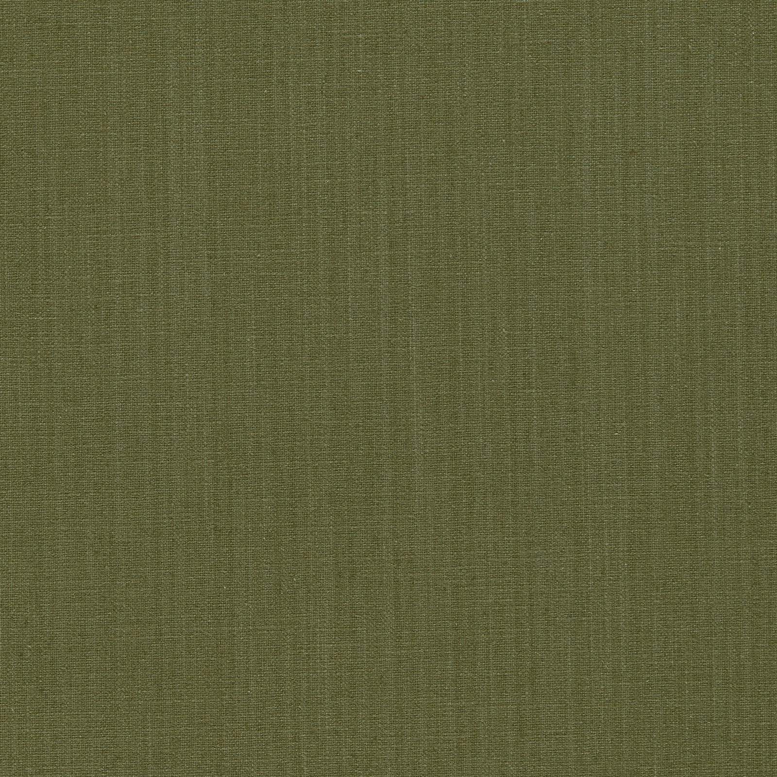 Close-up of muted olive-green plain weave with fine tonal vertical texture