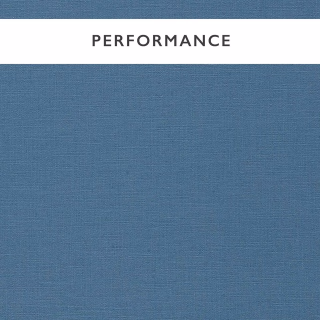 Close-up of muted slate-blue plain weave with subtle crosshatch texture