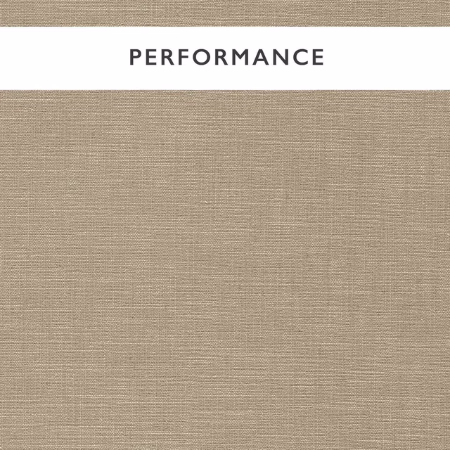 Close-up of finely crosshatched mineral taupe woven upholstery fabric
