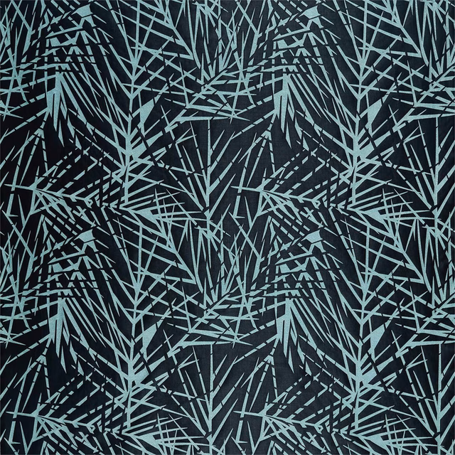 Dense seaglass botanical strokes layered over an ink-black textile ground