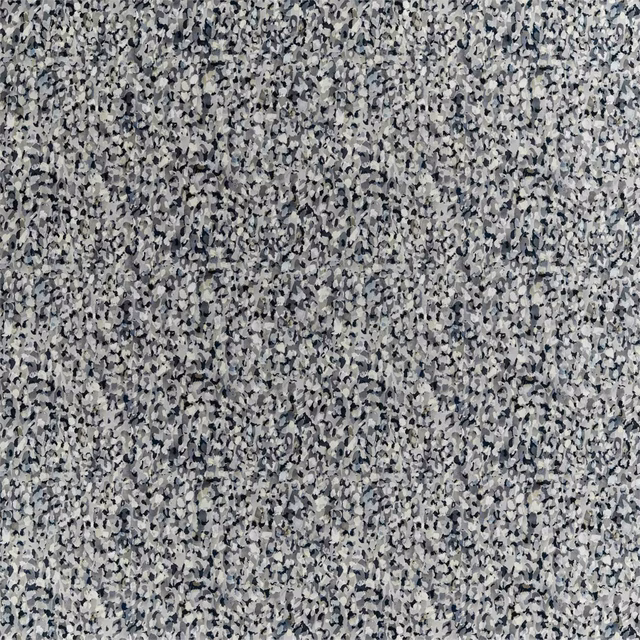 Close-up of cool seaglass-grey weave with indigo, pale flecks and tiny cerise accents