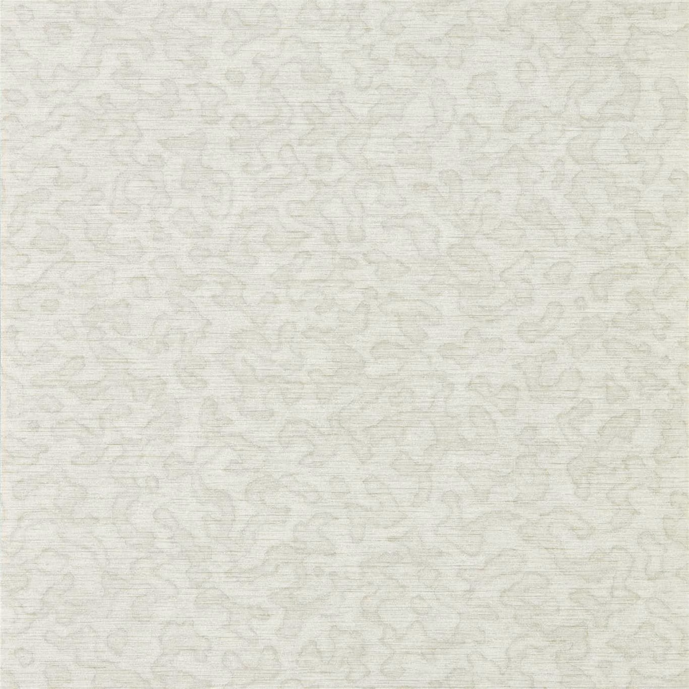 Pale chalk wallpaper with delicate grey meandering linework and softly mottled texture