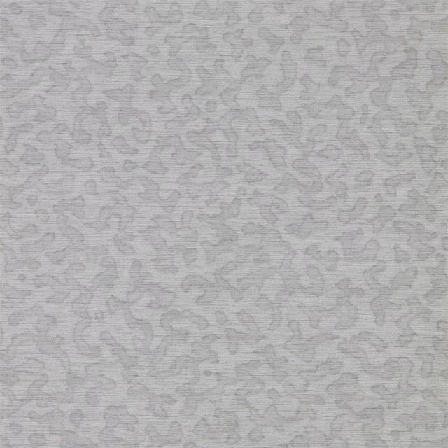 Pale seaglass grey-green wallpaper with looping organic shapes and fine horizontal striations