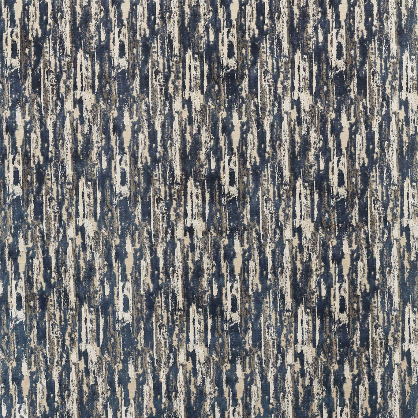 Oyster and inky navy vertical striations with a distressed, tactile surface