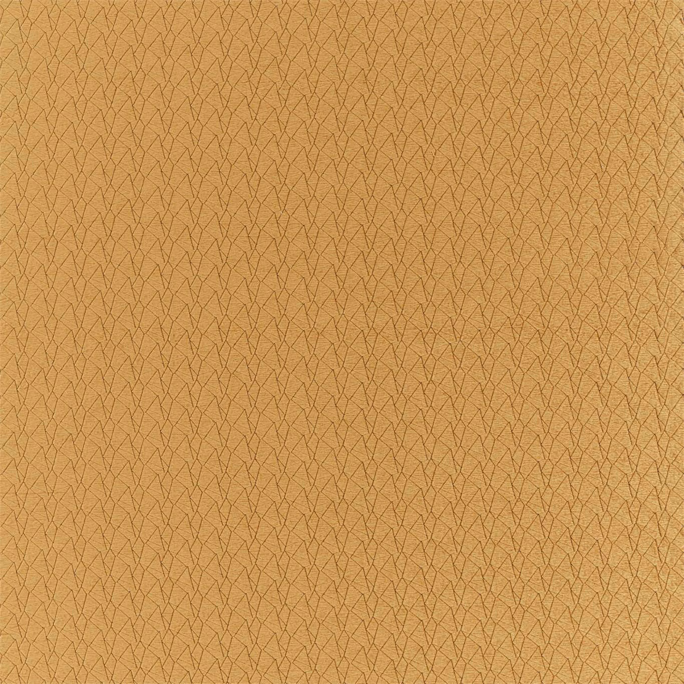 Warm bronze woven fabric with fine intersecting angular lines and subtle tonal texture