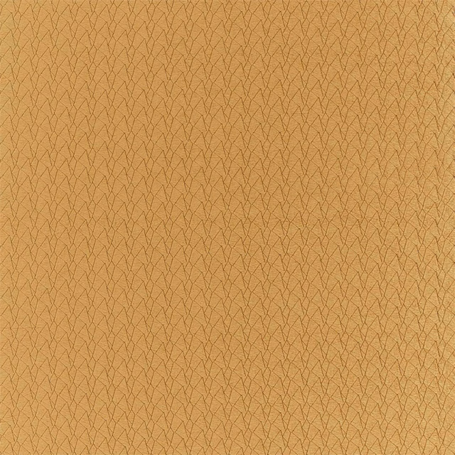 Warm bronze woven fabric with fine intersecting angular lines and subtle tonal texture