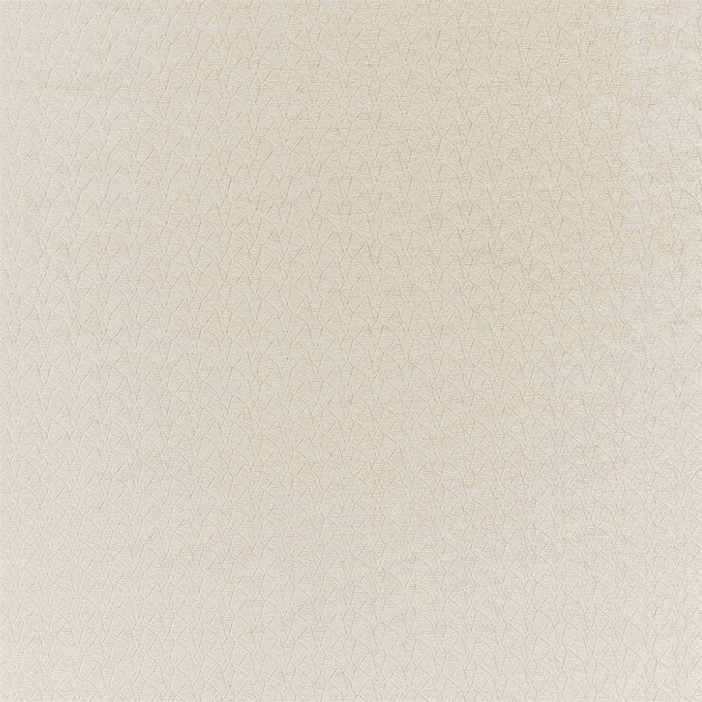Oyster fabric with fine branching ink-grey geometric lines and a softly textured weave