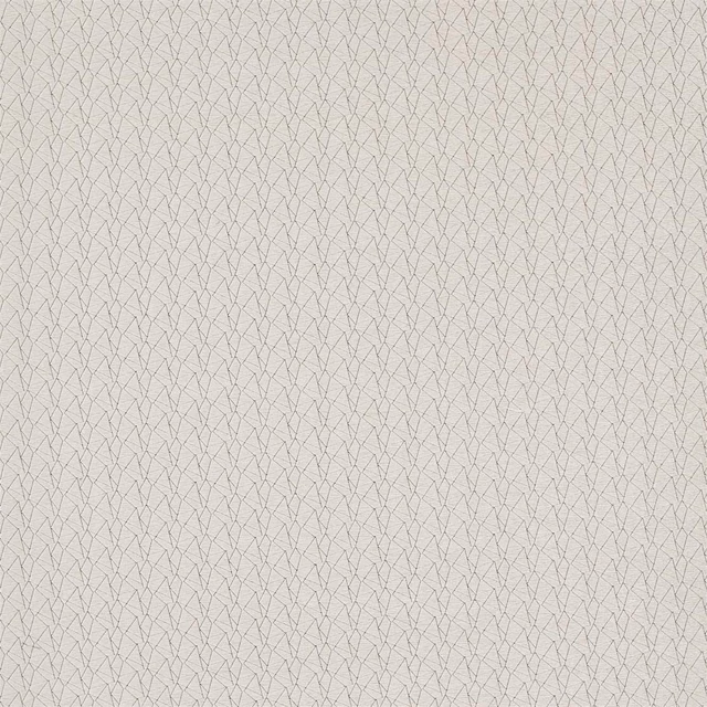 Pale titanium-grey fabric with a fine irregular angular line pattern and woven texture