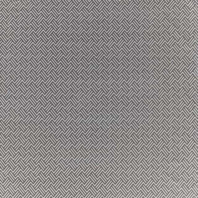 Cool slate-grey upholstery fabric with dense light-grey woven zigzag chevrons