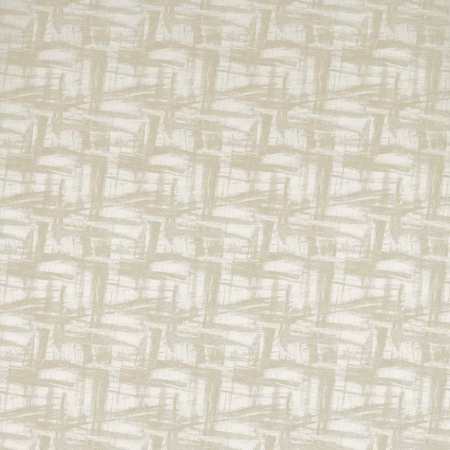 Pale oyster fabric with translucent grey-green brushstrokes forming an irregular layered grid