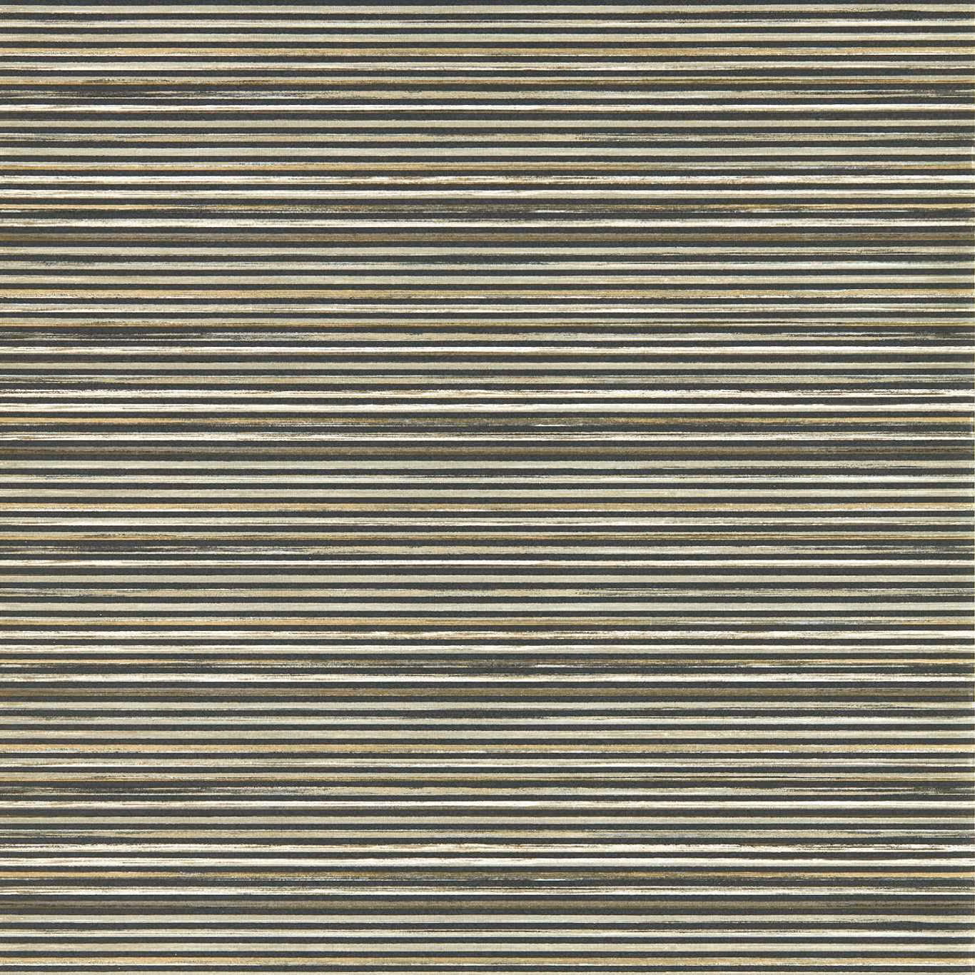 Ebony and parchment wallpaper with tightly spaced, uneven horizontal lines