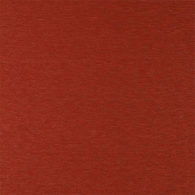 Close view of dark russet red woven fabric with subtle horizontal grain