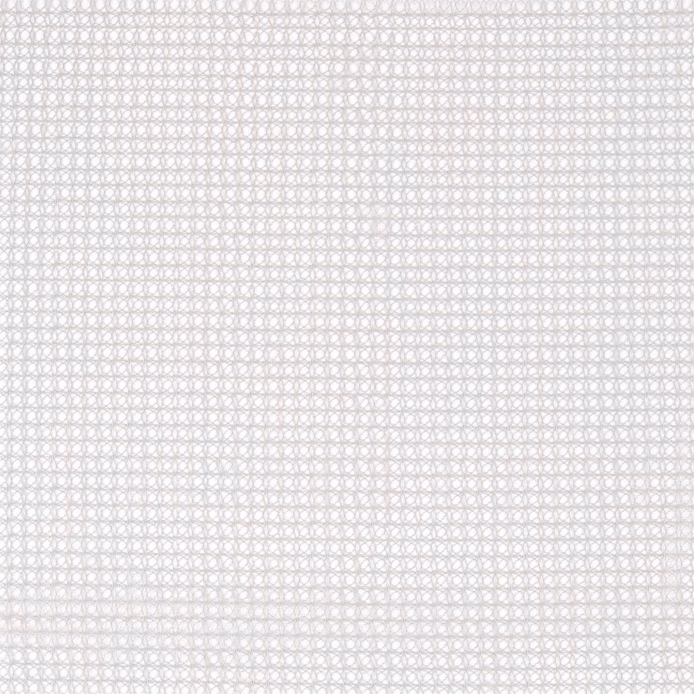 Pale chalk fabric with a fine interlocking lattice weave and airy texture