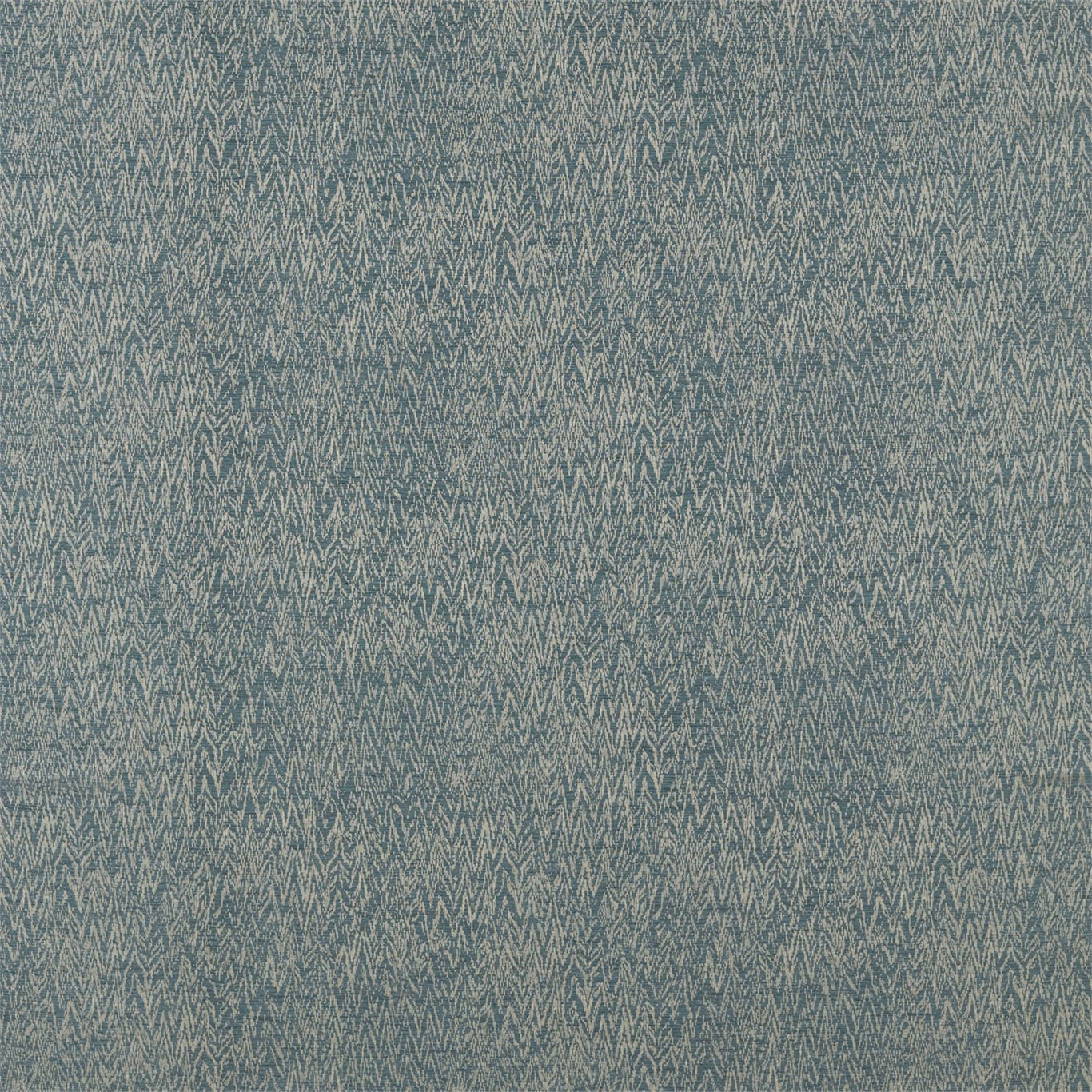 Muted peacock teal woven ground with fine pale zigzag texture