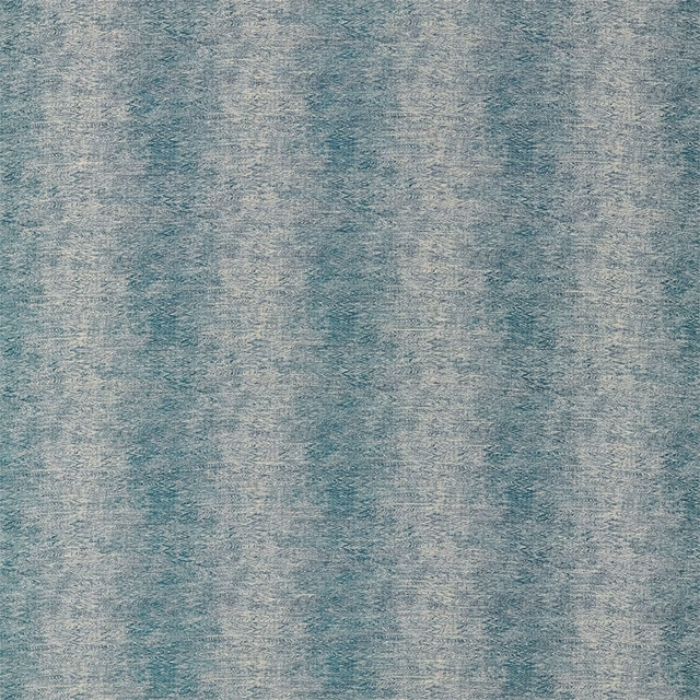 Mottled peacock teal textile with pale aqua-grey striations and softly woven texture