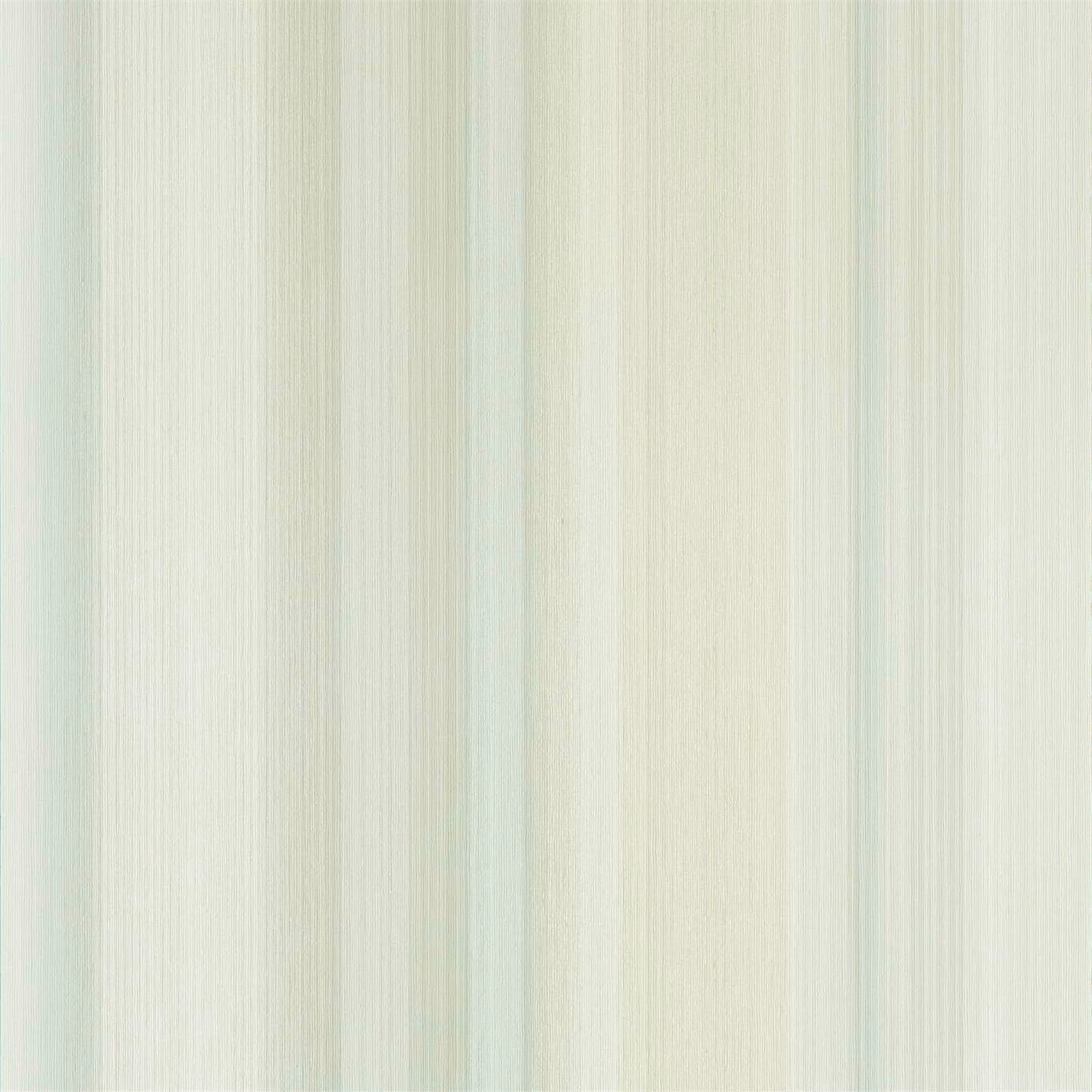 Pale titanium wallpaper with fine vertical striations and cool green-grey tonal bands