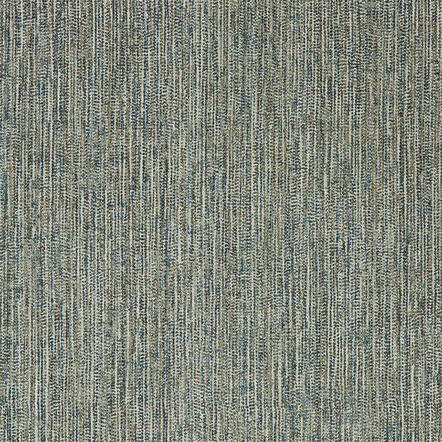 Ink blue wallpaper with fine teal-grey vertical striations and pale textured flecks