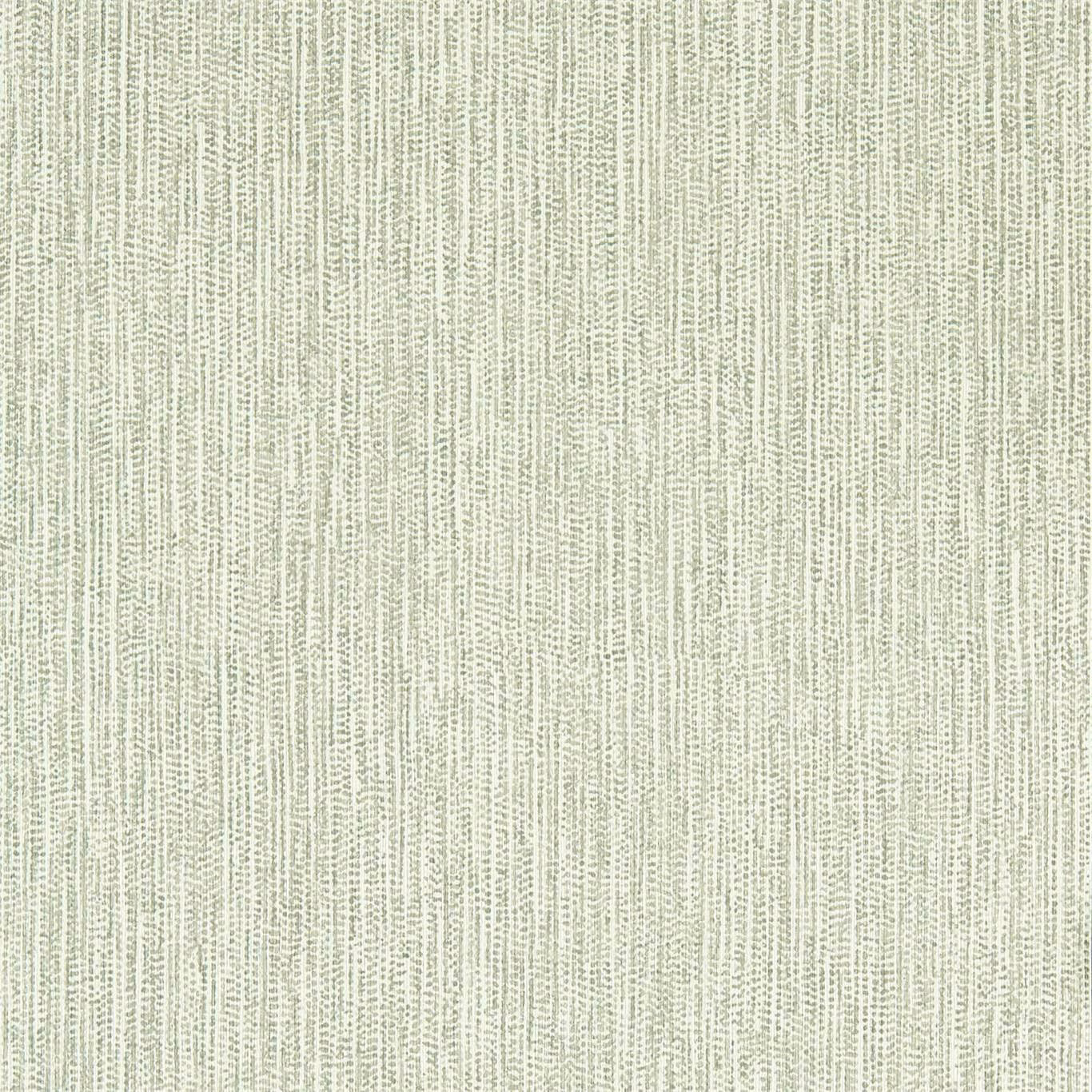 Pale pearl wallpaper with fine sage-grey vertical striations and delicate flecked texture
